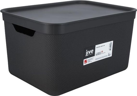 Контейнер для зберігання речей з кришкою Rotho (Рото) Jive 16 л (10523) Чорний | Зображення 4