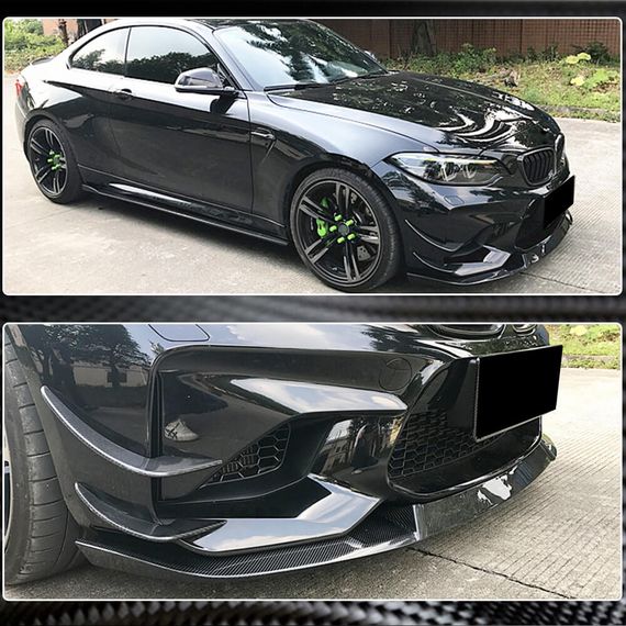 Накладка на передній бампер Lip V5 (для F87 M2, Карбон) для BMW 2 серія F22/23 2014-2021 рр | Зображення 7