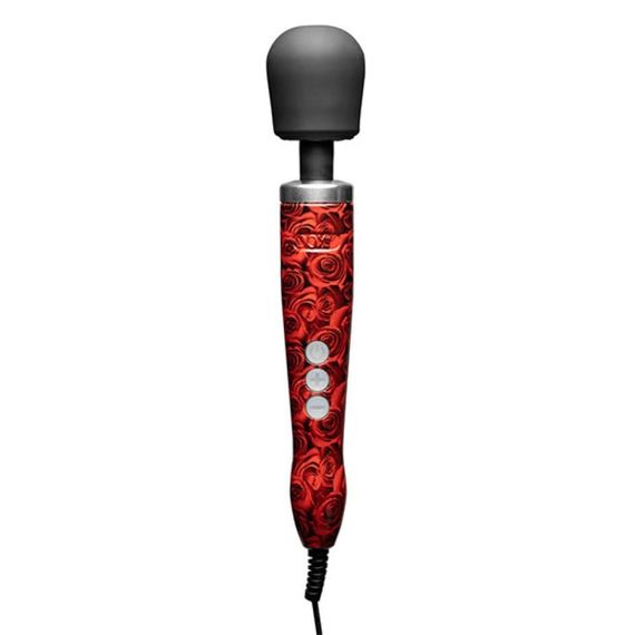 Вібромасажер Doxy Die Cast Rose Pattern, з трояндами, червоний Sex Aura