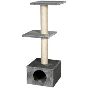 Ігровий комплекс з кігтеточкою та будиночком для котів Flamingo Charbonel, 103 см х 47 см х 35 см, сірий