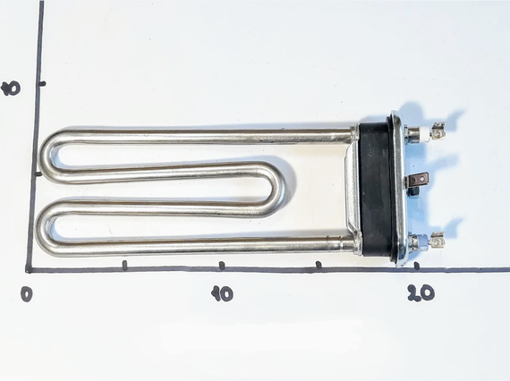 Тэн 1900W L-183 для стиральной машины Ariston с отверстием под термодатчик (Kawai Китай) | Зображення 1