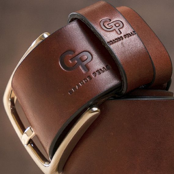 Ремень мужской под джинсы GRANDE PELLE 11256 Коричневый | Зображення 3