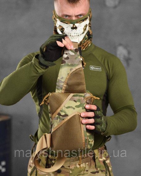 Сумка-слинг тактическая с одной лямкой SILVER KNIGHT мультикам  ВТ1023 | Зображення 7