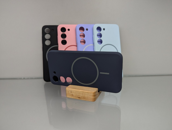 Samsung Galaxy S23 MagSafe Протиударный чохол Софт Тач чохол синій