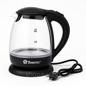 Преміум електрочайник Domotec MS-7910 1л 1650Вт, Чайник дисковий, Дисковий електрочайник GL-89