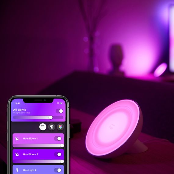 Philips Hue Настільна лампа Bloom, 2000K-6500K, Color, Bluetooth, з димером, біла (929002375901) | Зображення 5