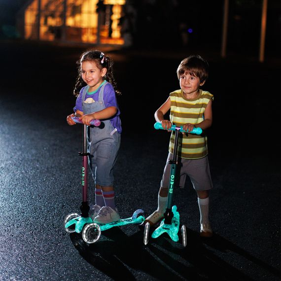 Складной самокат Синий орион серия «Mini Deluxe Foldable Orion Glow LED» (3-х колесный, до 50 кг) | Зображення 8