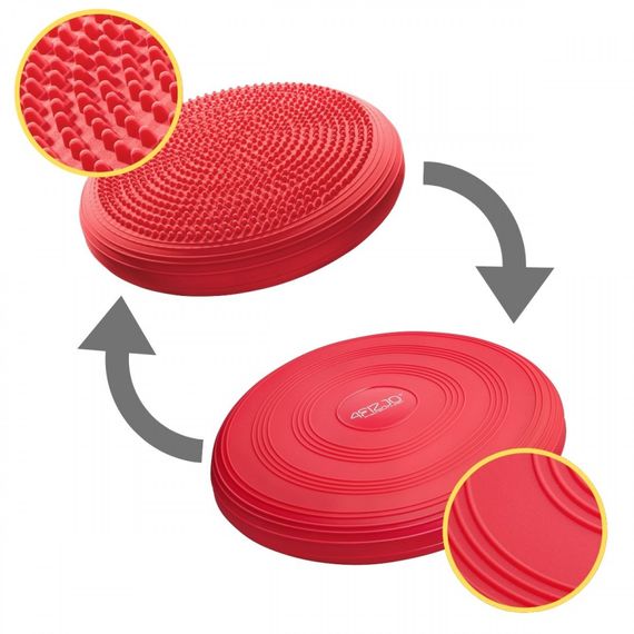 Балансувальна подушка-диск 4FIZJO MED+ 33 см (сенсомоторна) масажна Red 4FJ0052 (P-5907739310156) | Зображення 5