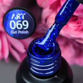 Гель-лак ART in detail 69 (темно-синій з блискітками) 6мл
