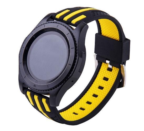 Силіконовий ремінець Primo Dart для годинника Samsung Gear S3 Classic SM-R770 / Frontier RM-760 - Black&Yellow