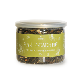 Чай зелений із шматочками жасміна "Їжеко" 80 г