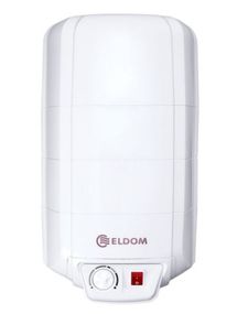 Водонагрівач Eldom EXTRA LIFE 15 л, під миттям 2,0 кВт, "мокрий" ТЕН, вертикальний, прямокутний, білий (72326PMP)
