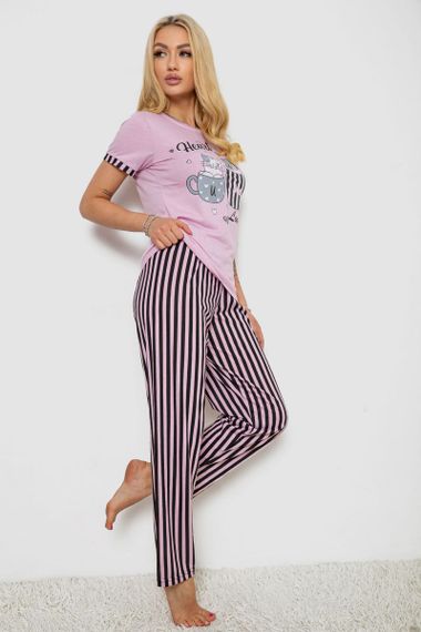 Пижама женская с принтом  -уценка, цвет сиреневый, 243R2032-F-U | Зображення 2