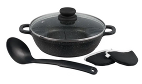 Сотейник Bohmann BH 1040-32 32 см с гранитным покрытием ковш с крышкой