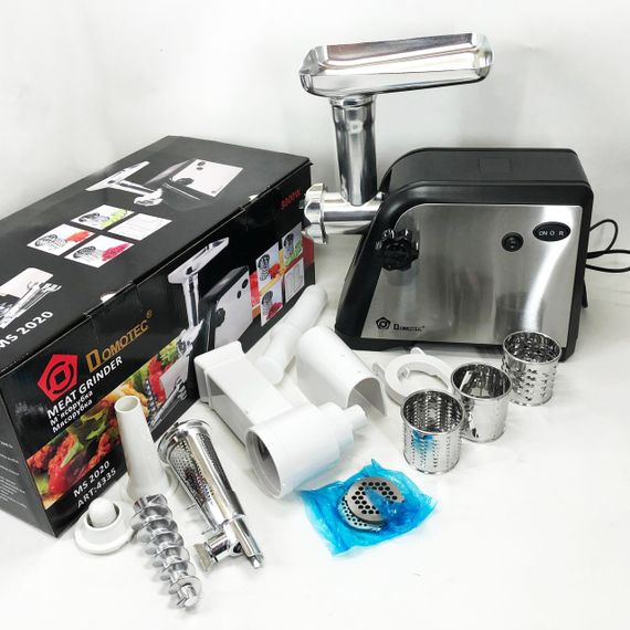 Мясорубка 3в1 мясорубка для дома Domotec из нержавеющей стали с насадками TZ-85 | Зображення 9