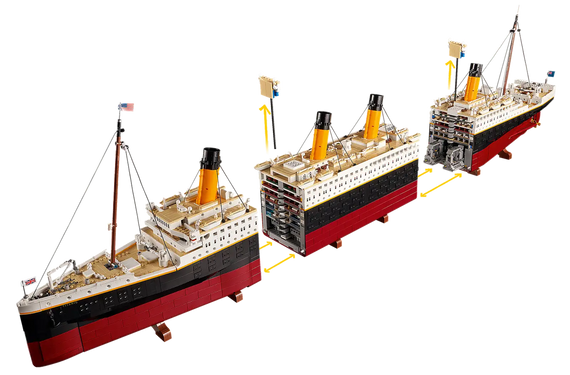 Блоковий конструктор Титанік 1.15 метра, 9090PCS | Зображення 5