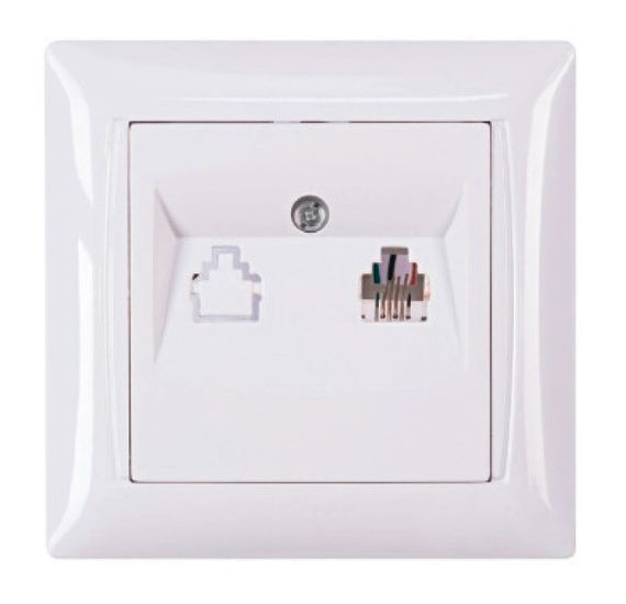 Телефонна 1-я внутріня (біла) IP20 Latina Ny95000162