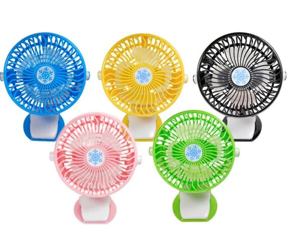Портативный настольный вентилятор Mini Fan WX 6503 мини охладитель на аккумуляторе с прищепкой 2 скорости 4 Вт Розовый | Зображення 5