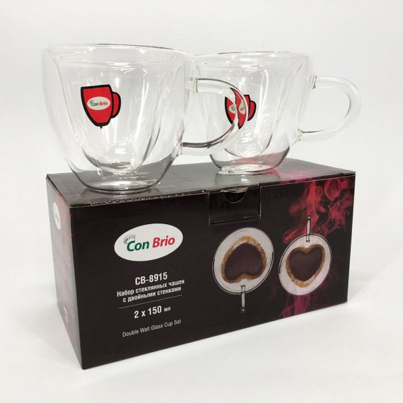 Стеклянная чашка с двойными стенками, Стеклянные чашки для напитков с двойными стенками WQ-91 | Зображення 8