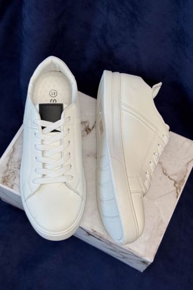Кеди чоловічі демісезонні, колір біло-чорний, 248RR147-1 | Зображення 2