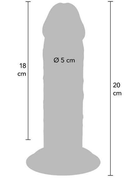 Фалоімітатор реалістичний на присосці TOY JOY Deluxe Dual Density, 20 × 5 см sexstyle | Зображення 9