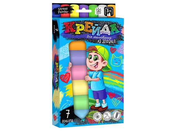 Крейда для малювання на асфальті MEL-01-05U 7 шт Різнокольоровий shop (4823102802657)