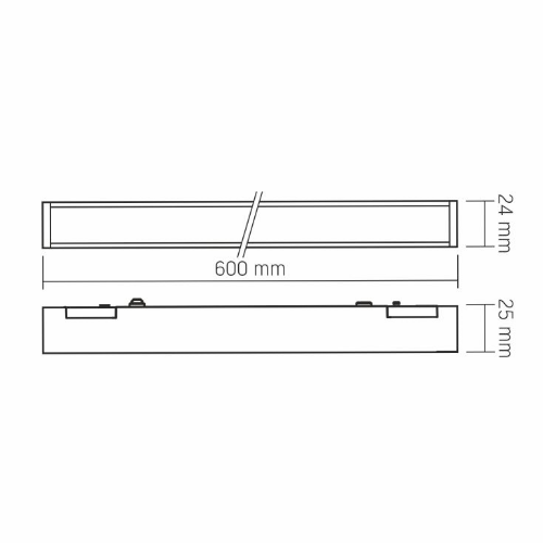 LED Світильник магнітний трековий 21W 4000К 48V чорний VL-TRMS-LD460B Videx | Зображення 1