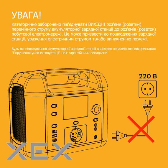 Портативна електростанція 500W XPRO WX1437 (44085-WX1437 500W_18414) | Зображення 6