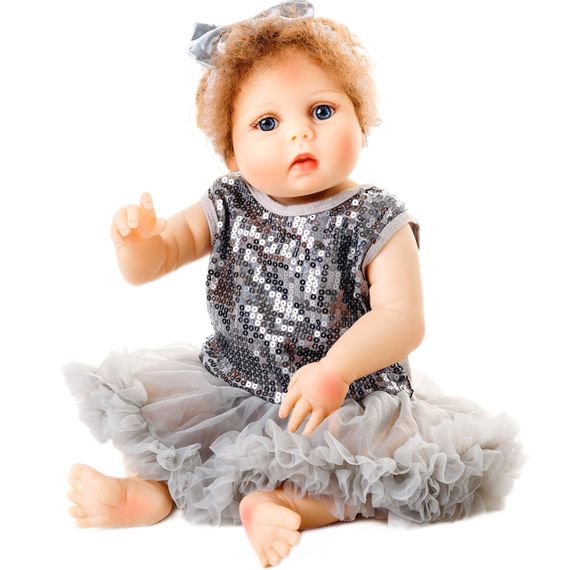 Силиконовая Коллекционная Кукла Реборн Reborn Девочка Эмма ( Виниловая Кукла ) Высота 57 См | Зображення 1