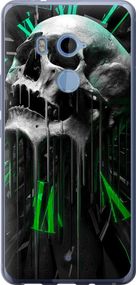 Чехол на HTC U11 Plus Череп-часы "4100u-1363-17620"