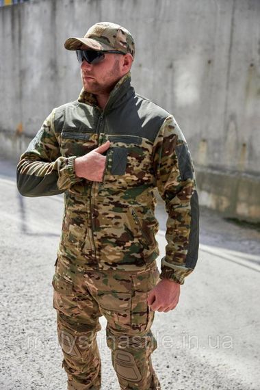 Флісова кофта мультикам з накладками Military | Зображення 2