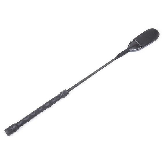 Стек DS Fetish екошкіра Whip PU Leather riding crop, чорний, 46 см