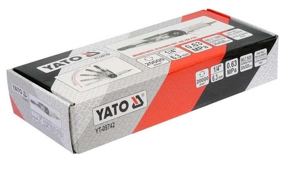 Шліфмашина пневматична стрічка 20х520 мм YATO YT-09742 | Зображення 5