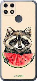 Чохол на Realme C25 Єнотик з кавуном "4605u-3613-2448"