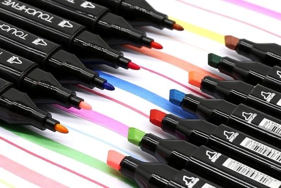Маркеры TOUCH Sketch Marker Black 80 шт разноцветные + сумка | Зображення 3