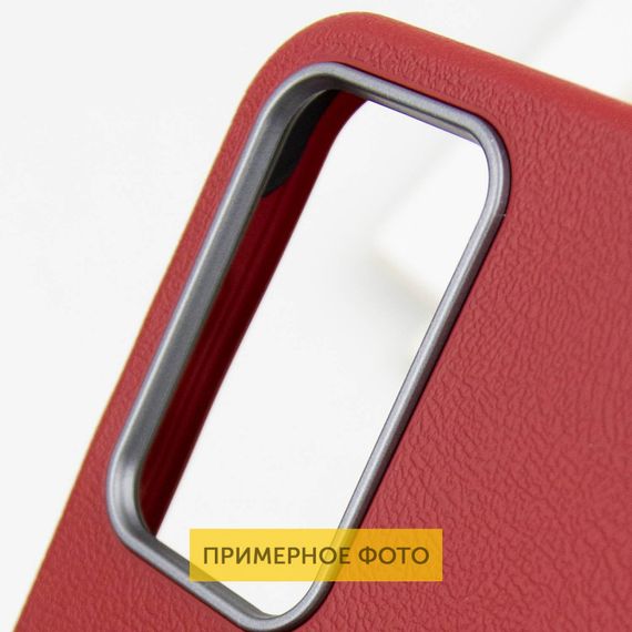 Шкіряний чохол Leather Case Metal Buttons для Xiaomi Redmi A3 Red | Зображення 5