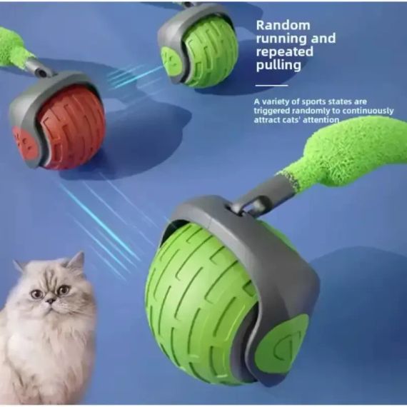 Мяч для кошек с пушистой гусеной подушкой,интерактивный забавный, Cat toy ball AND XL1247 | Зображення 1