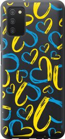 Чехол на Samsung Galaxy A03s A037F Сердца UA "5292u-2381-17620"