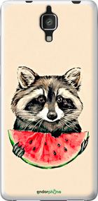 Чохол на Xiaomi Mi4 Єнотик з кавуном "4605t-163-2448"