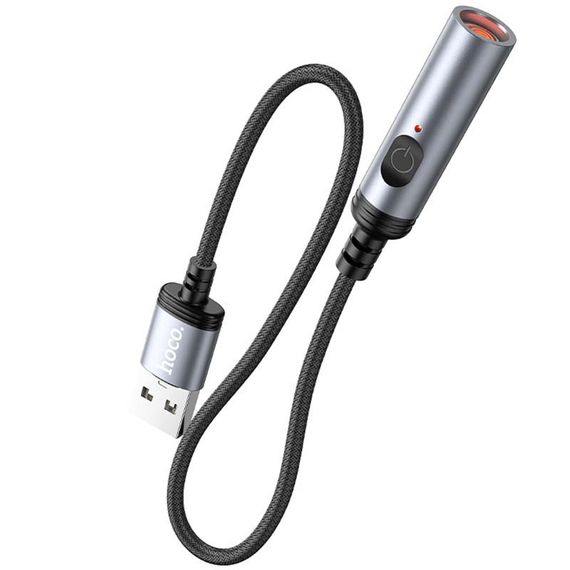 Портативный прикуриватель зажигалка Hoco UA30 USB Black | Зображення 1
