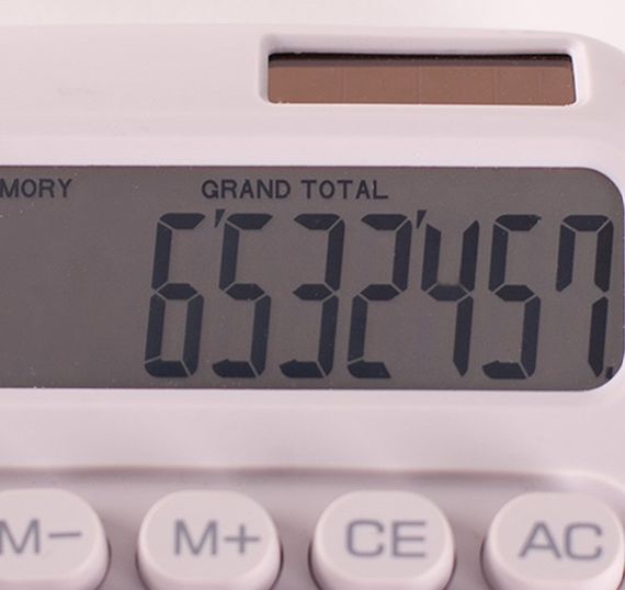 Настільний калькулятор CRSLD 3001 легкий компактний на батарейках сонячна панель 12 розрядів дисплея Фіолетовий | Зображення 3