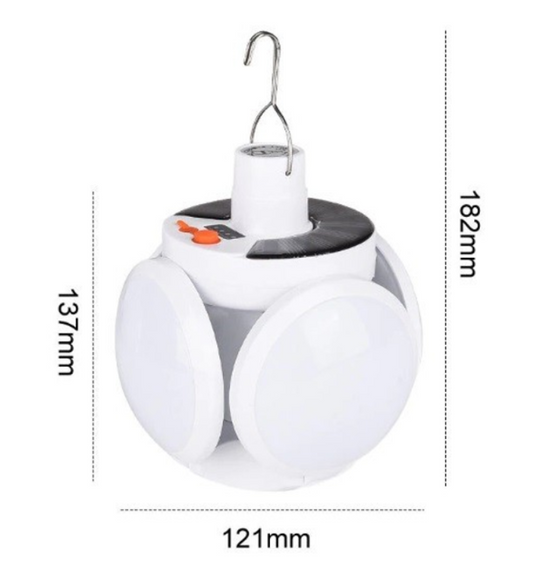 Ліхтар-лампа акумуляторна BL 2029 + SOLAR на сонячній батареї   знижка | Зображення 4