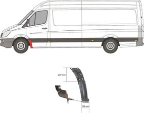 Ремчасть переднього крила задня ліва Mercedes Sprinter 906 (06-13) FP 3547 331 A9066302007 2E0821101 KH354733