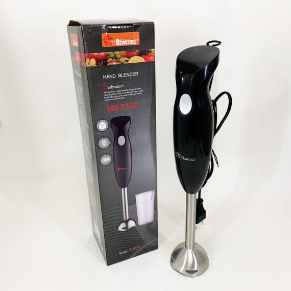 Блендер занурювальний ручний з чашею DOMOTEC MS-5102 400 W, Красивий занурювальний блендер для дому | Зображення 2