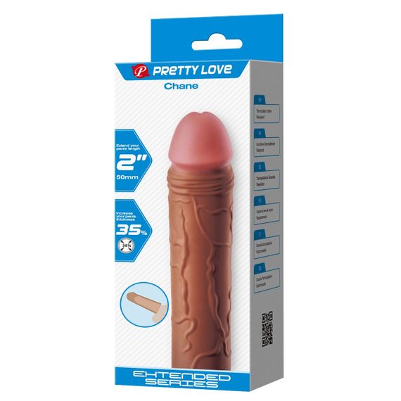 Подовжуюча насадка презерватив Pretty Love - Chane 2" Brown, BI-026254-1 sexstyle | Зображення 17