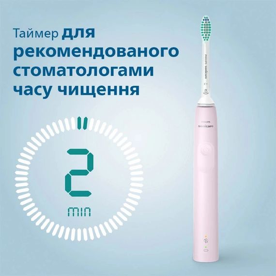 Електрична зубна щітка Philips Sonicare HX3671/11 Gemini (серія 3100) Pink | Зображення 3