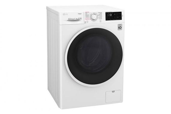 Стир.-сушильная машина LG F2J6HG0W, 7кг (4кг), 1000, В, Пар, глубина 45см, Дисплей, Инвертор, Белый (F2J6HG0W) | Зображення 1