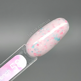 База Valeri French Base №58 (молочна з блакитно-рожево-білою поталлю) 6мл