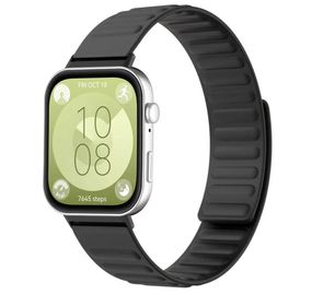 Силиконовый магнитный ремешок Primolux Magnet для смарт-часов Huawei Watch Fit 3 / Fit 4 / 4 Pro - Black