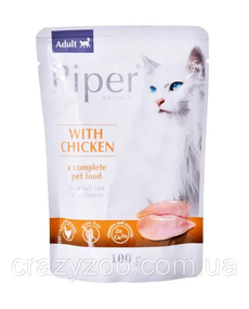 Вологий корм для котів Dolina Noteci Piper Chicken з куркою 100 г DN155-302100